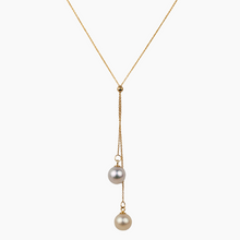 Load image into Gallery viewer, Golden South Sea Pearl Lariat Y Necklace