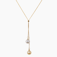 Load image into Gallery viewer, Golden South Sea Pearl Lariat Y Necklace