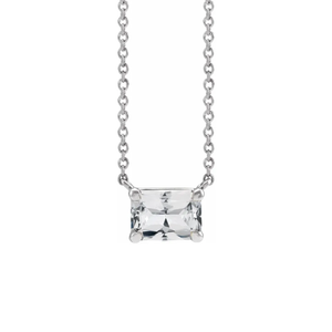 White Sapphire Birthstone Necklace