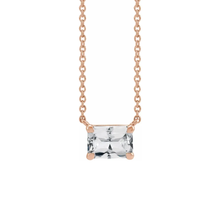 Load image into Gallery viewer, White Sapphire Birthstone Necklace