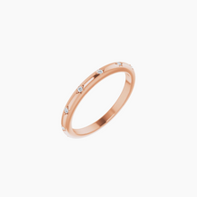 Load image into Gallery viewer, Starburst Eternity Band 14kt Rose Gold
