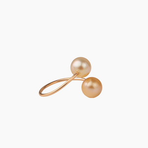 Cypress Golden Pearl Bypass Ring