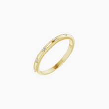Load image into Gallery viewer, Starburst Eternity Band 14kt Yellow Gold
