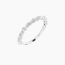 Load image into Gallery viewer, Versailles Marquis Wedding Band 14kt White Gold