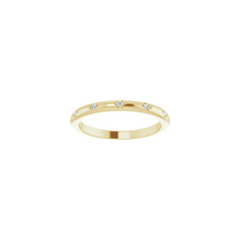 Load image into Gallery viewer, Starburst Eternity Band 14kt Yellow Gold