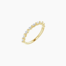 Load image into Gallery viewer, Monarch Marquis Wedding Band with Diamonds 14kt Yellow Gold