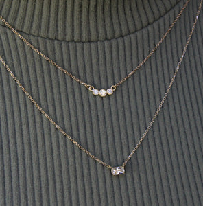 White Sapphire Birthstone Necklace