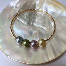 Load image into Gallery viewer, Rainbow Quad Pearl Bangle