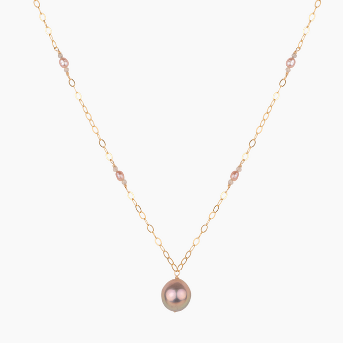Valentina Pink Pearl Necklace