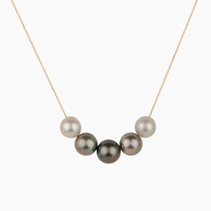 Ombre Tahitian Bali Pearl Necklace