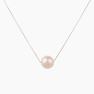Micaela White Pearl Floating Necklace