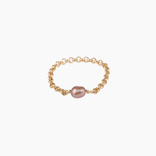 Load image into Gallery viewer, Pink Keshi Pearl Chain Ring Set of Three