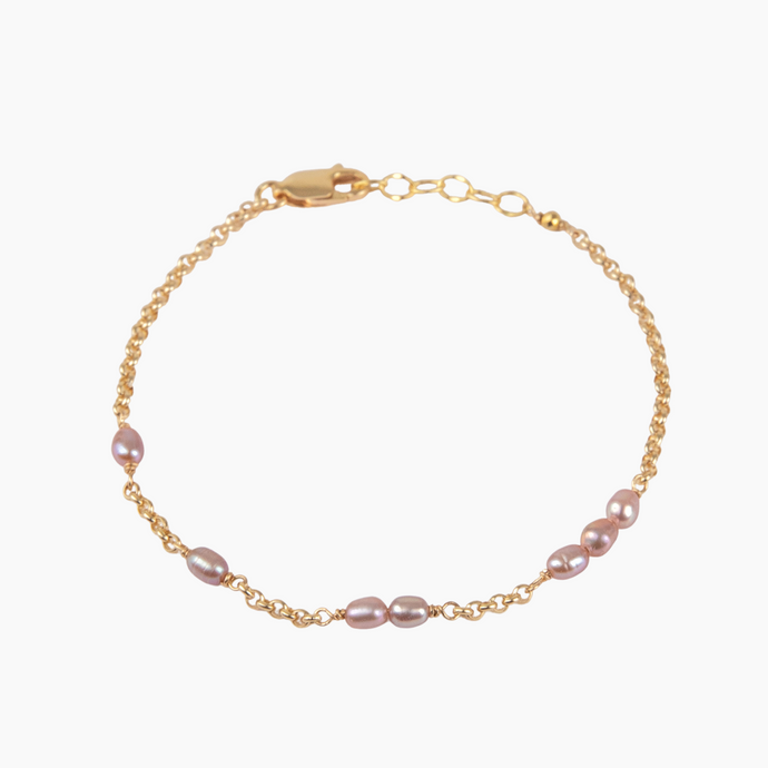 Metric Pink Keshi Pearl Bracelet