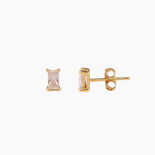 Load image into Gallery viewer, Cubic Zirconia Emerald Cut Studs