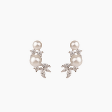 Load image into Gallery viewer, Bouquet Pearl Climber Earrings