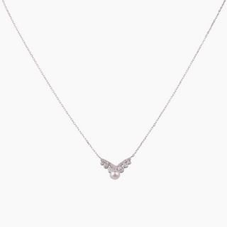 Appliqué Bridal Pearl Necklace