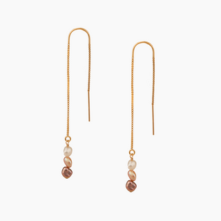 Ombré Pink Keshi Pearl Threader Earrings
