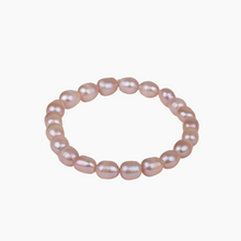 Load image into Gallery viewer, Pink Rice Freshwater Pearl Stretchy Bracelet