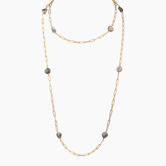 Michelle Tahitian Keshi Pearl Necklace