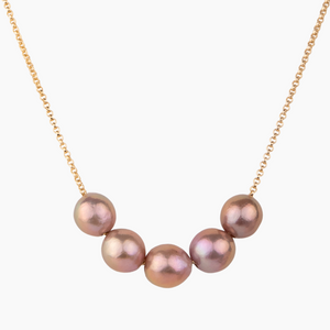 Jenny Pink Pearl Floating Necklace