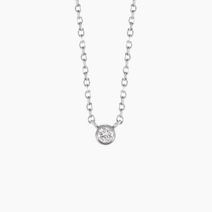 Diamond Solitaire Birthstone Necklace