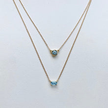 Load image into Gallery viewer, Aquamarine Solitaire Birthstone Necklace