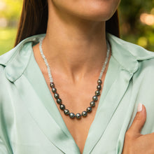 Load image into Gallery viewer, Mana Nui Aquamarine Tahitian Pearl Necklace