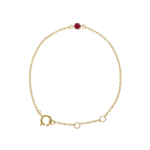Load image into Gallery viewer, Baby Birthstone Bracelet 14kt Gold