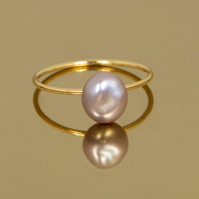 Pink Keshi Pearl Ring