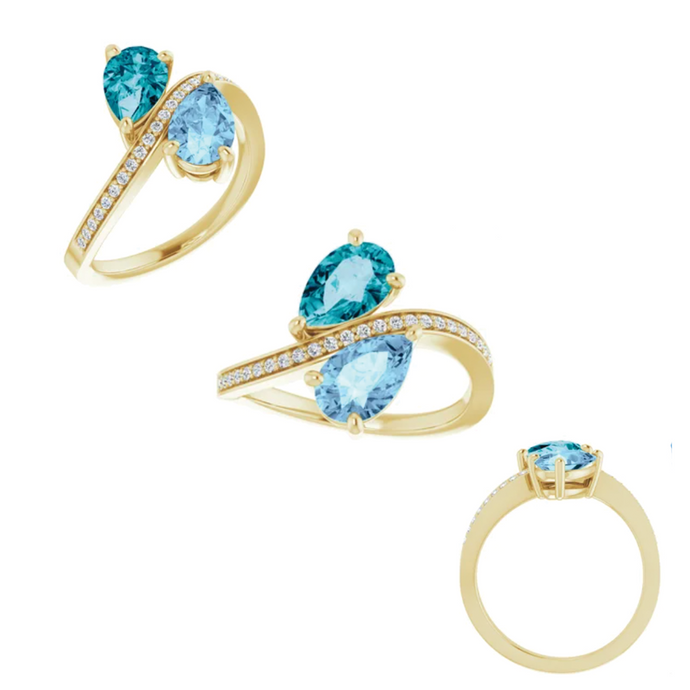 Aquamarine Queen Ring