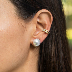 White Large Pearl Stud Earring