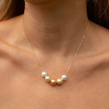 Load image into Gallery viewer, Ombre Golden South Sea Bali Pearl Necklace