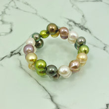 Load image into Gallery viewer, Rainbow Coil Pearl Bracelet