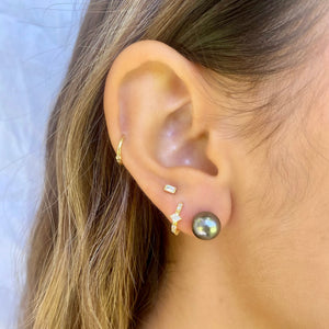 Tahitian Pearl Stud Earring - 14kt Gold