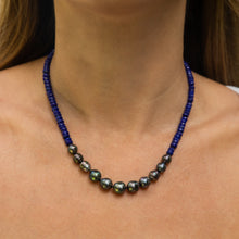 Load image into Gallery viewer, Mana Lapis Tahitian Pearl Necklace