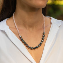 Load image into Gallery viewer, Mana Nui Morganite Tahitian Pearl Necklace
