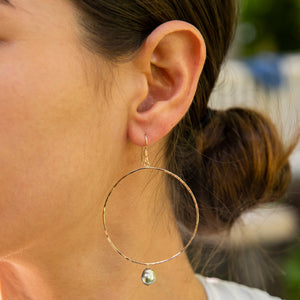 Meli Keshi Pearl Hoop Earrings
