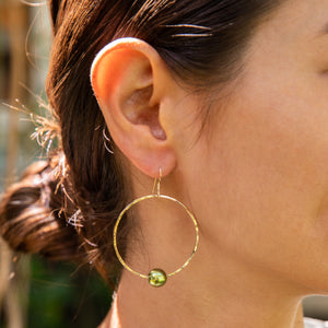 Isla Pistachio Tahitian Pearl Hoop Earrings