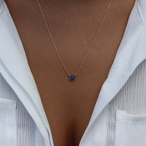 Blue Sapphire Birthstone Necklace