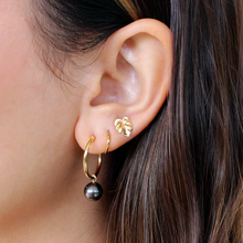 Load image into Gallery viewer, Tiny Monstera Stud Earring 14kt Gold