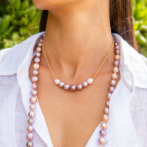 Ombré Pink Cali Pearl Necklace